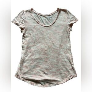 NWOT Loft t-shirt, XS, pink & white stripes, activewear light